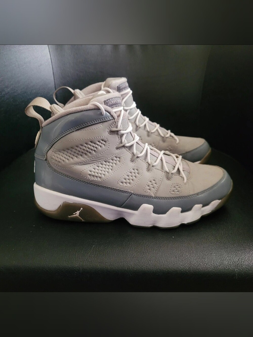 Jordan Retro 9 Cool Grey Men's Size 9.5 Grey Basketball Shoes